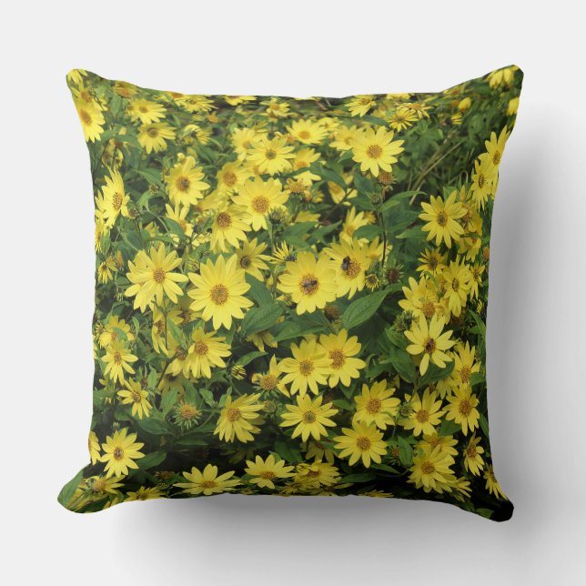 Yellow Daisies Kussen (Voorkant)