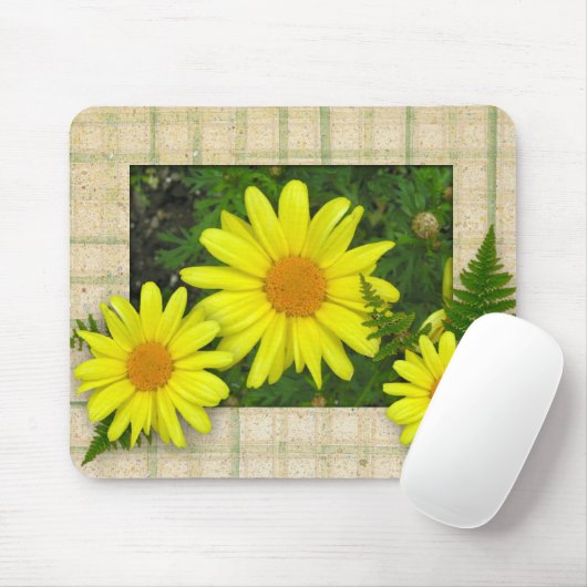 Yellow Daisies Mousepad Muismat (Met muis)