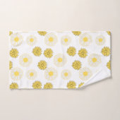 Yellow Daisies Pattern in White Bath Towel Set Bad Handdoek (Handdoek)