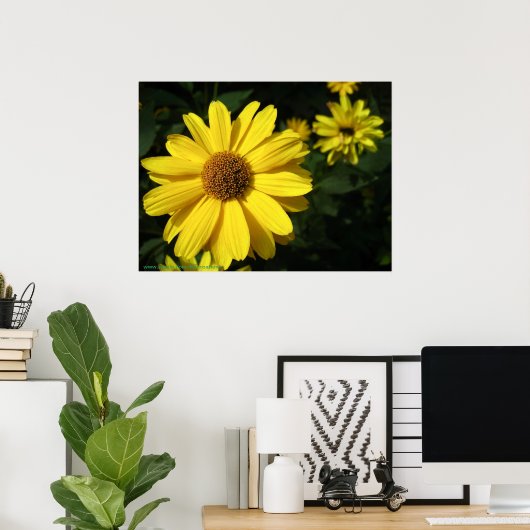 Yellow Daisies Poster (Thuiskantoor)