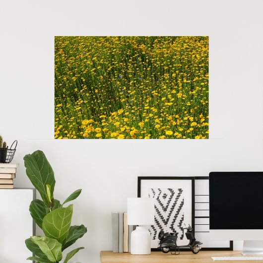Yellow Daisies Poster (Thuiskantoor)