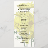 Yellow Daisies Programmakaart (Achterkant)