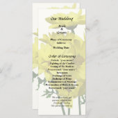 Yellow Daisies Programmakaart (Voorkant / Achterkant)