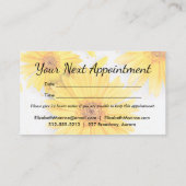 Yellow Daisies Salon Hair Stylist Afsprakenkaartje (Achterkant)
