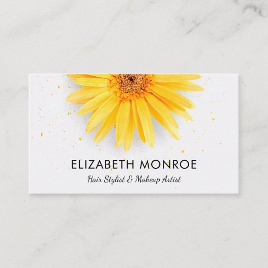 Yellow Daisies Salon Hair Stylist Afsprakenkaartje (Voorkant)