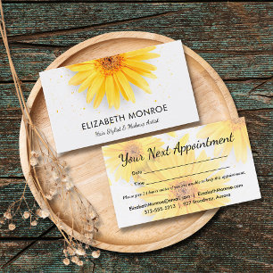 Yellow Daisies Salon Hair Stylist Afsprakenkaartje