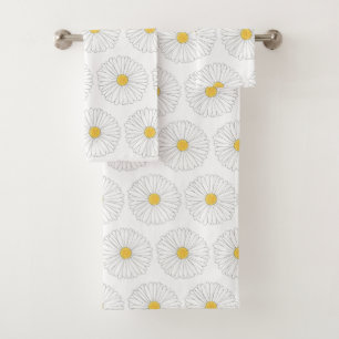 Yellow Daisies Spring Flowers Daisy Floral print Bad Handdoek