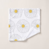 Yellow Daisies Spring Flowers Daisy Floral print Bad Handdoek (Wasdoekje)