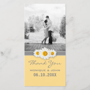 Yellow Daisies Sweet Wedding Dank u Bedankkaart
