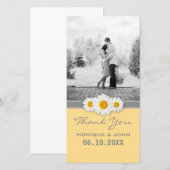 Yellow Daisies Sweet Wedding Dank u Bedankkaart (Voorkant / Achterkant)