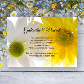 Yellow Daisies Wedding Save the Date Notice Kaart