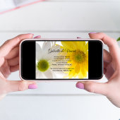 Yellow Daisies Wedding Save the Date Notice Kaart