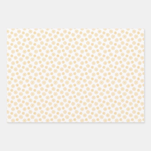Yellow Daisies with Navy Wrapping Paper Sheets (Voorkant)