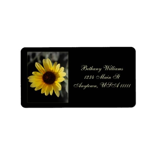 Yellow Daisy Address Label (Voorkant)