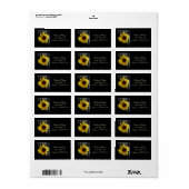 Yellow Daisy Address Label (Full Sheet)