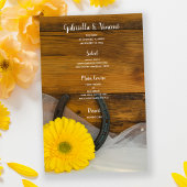 Yellow Daisy and Hoefijzer Western Wedding Menu