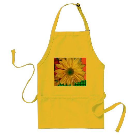 Yellow Daisy Apron Standaard Schort (Voorkant)