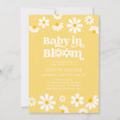 Yellow Daisy Baby in Bloom Baby shower Kaart (Voorkant)
