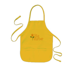 Yellow Daisy Big Sister Apron Kinder Schort
