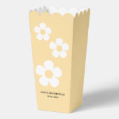 Yellow Daisy Birthday | Elegante popcorn Bedankdoosjes (Achterkant)
