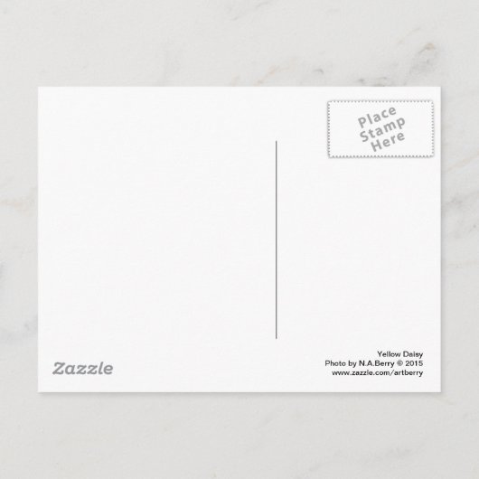 Yellow Daisy Briefkaart (Achterkant)