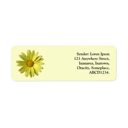 Yellow Daisy Etiket (Voorkant)