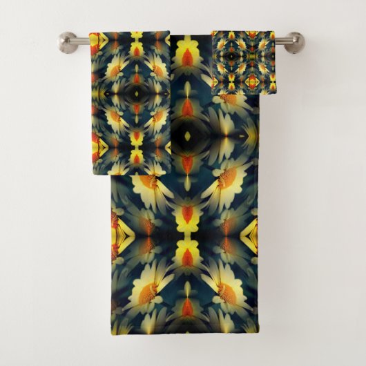 Yellow Daisy Flower Abstract Bad Handdoek (Insitu)
