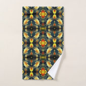Yellow Daisy Flower Abstract Bad Handdoek (Handdoek)