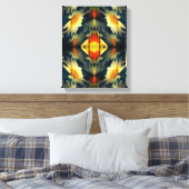 Yellow Daisy Flower Abstract Canvas Afdruk (Insitu (Slaapkamer))