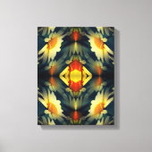 Yellow Daisy Flower Abstract Canvas Afdruk (Voorkant)