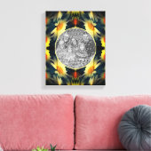 Yellow Daisy Flower Abstract Creëer Uw eigen foto Canvas Afdruk (Insitu (Woonkamer))