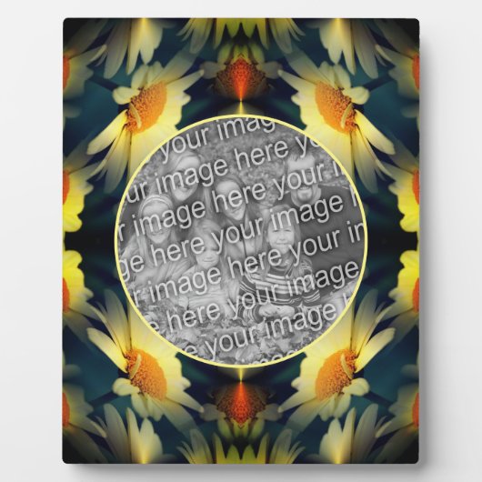 Yellow Daisy Flower Abstract Creëer Uw eigen foto Fotoplaat (Voorkant)