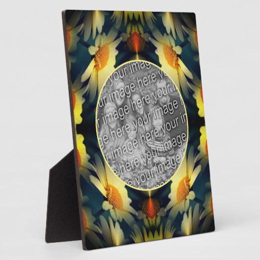 Yellow Daisy Flower Abstract Creëer Uw eigen foto Fotoplaat (Zijkant)