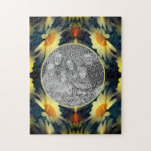 Yellow Daisy Flower Abstract Creëer Uw eigen foto Legpuzzel (Verticaal)