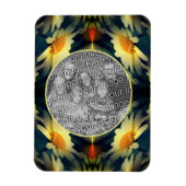 Yellow Daisy Flower Abstract Creëer Uw eigen foto Magneet (Verticaal)