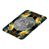 Yellow Daisy Flower Abstract Creëer Uw eigen foto Magneet (Linkerzijde)