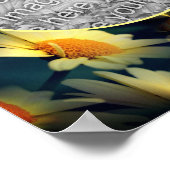 Yellow Daisy Flower Abstract Creëer Uw eigen foto Poster (Hoek)