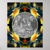 Yellow Daisy Flower Abstract Creëer Uw eigen foto Poster (Voorkant)