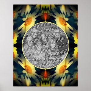 Yellow Daisy Flower Abstract Creëer Uw eigen foto Poster