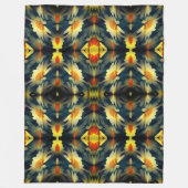 Yellow Daisy Flower Abstract Fleece Deken (Voorkant)