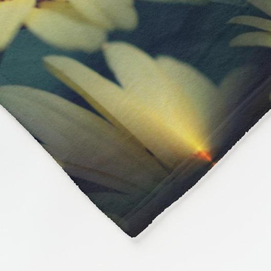 Yellow Daisy Flower Abstract Fleece Deken (Hoek)