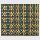 Yellow Daisy Flower Abstract gepersonaliseerd Cadeaupapier (Vlak)