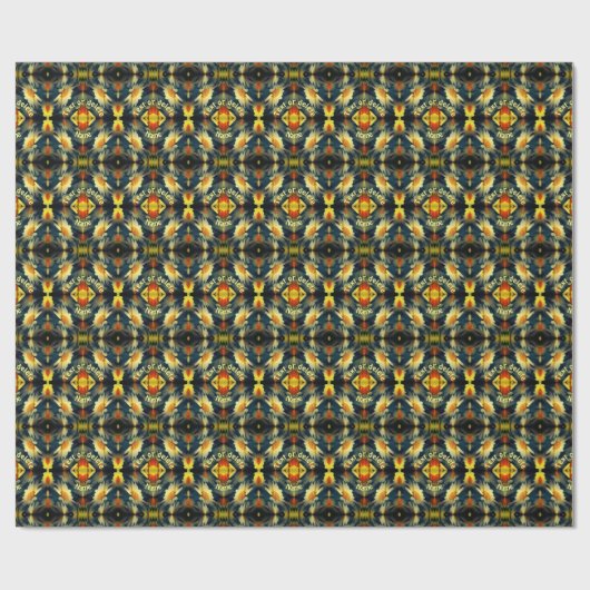 Yellow Daisy Flower Abstract gepersonaliseerd Cadeaupapier (Vlak)