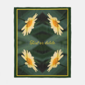 Yellow Daisy Flower Abstract gepersonaliseerd Fleece Deken (Voorkant)
