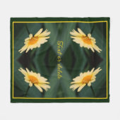 Yellow Daisy Flower Abstract gepersonaliseerd Fleece Deken (Voorkant (Horizontaal))