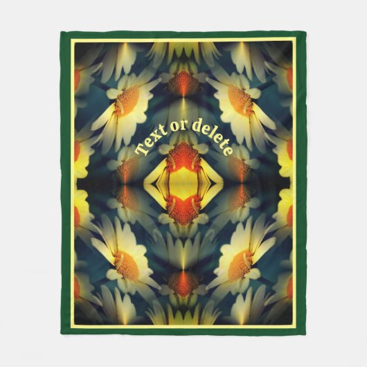 Yellow Daisy Flower Abstract gepersonaliseerd Fleece Deken (Voorkant)