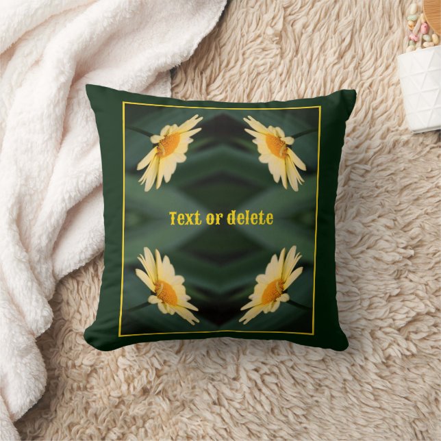 Yellow Daisy Flower Abstract gepersonaliseerd Kussen (Deken)