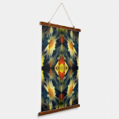 Yellow Daisy Flower Abstract Hangend Wandkleed (Gebogen)