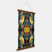 Yellow Daisy Flower Abstract Hangend Wandkleed (Gebogen)