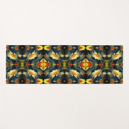 Yellow Daisy Flower Abstract Yogamat (Voorkant (horizontaal))